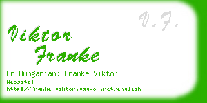 viktor franke business card